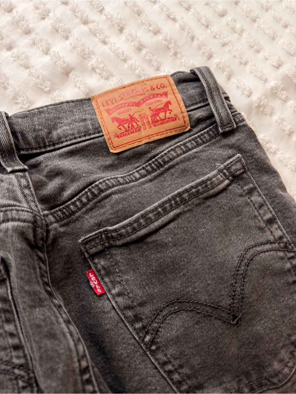 Levi's Black-Gray Slim Jeans with Signature Back Pocket